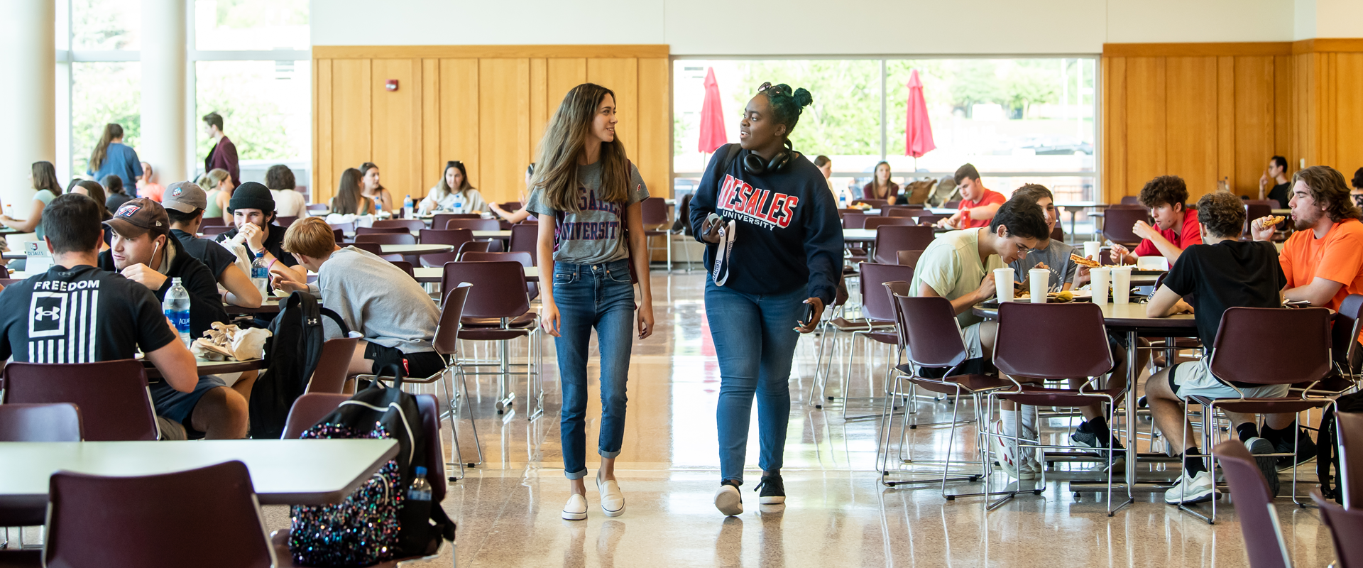 students on campus