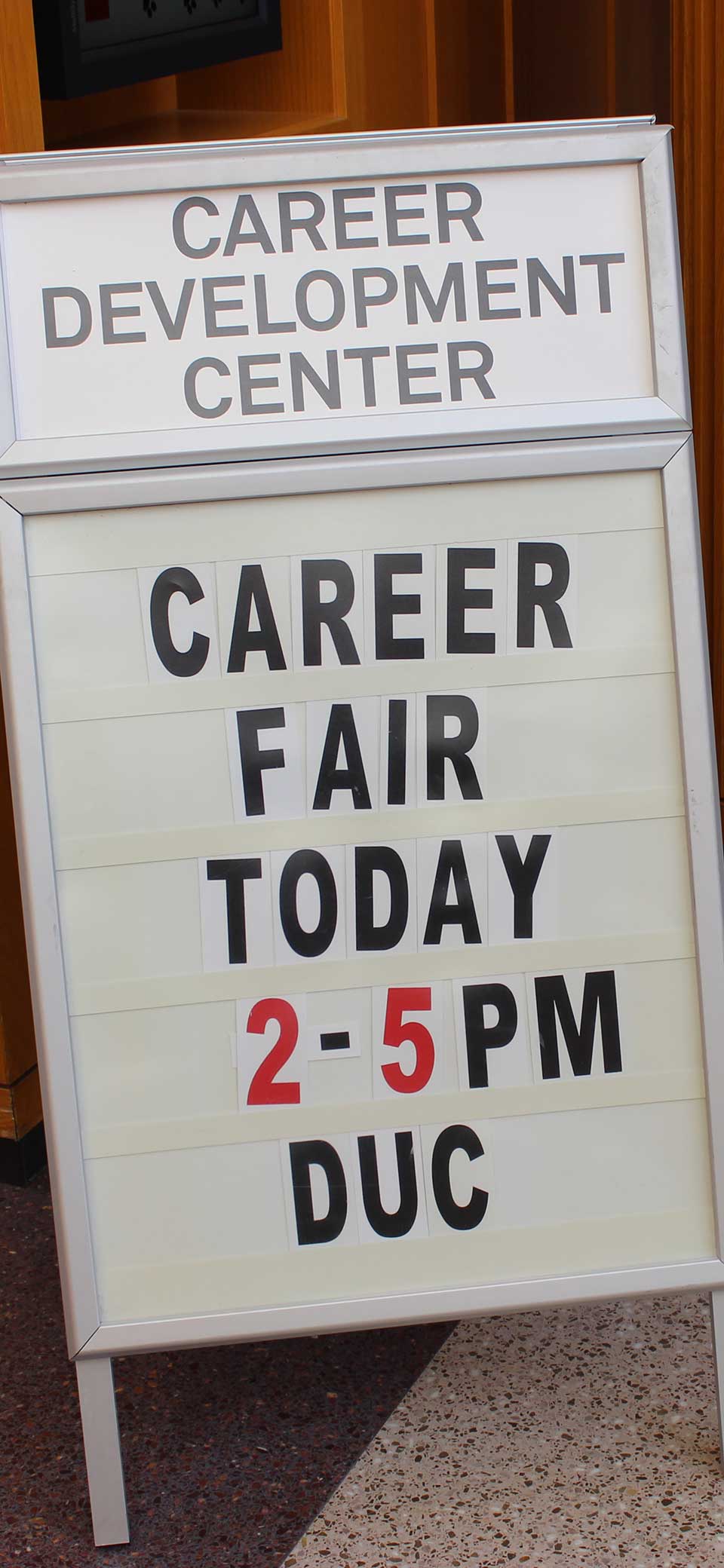 career fair sign