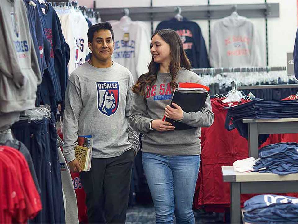 students in the bookstore