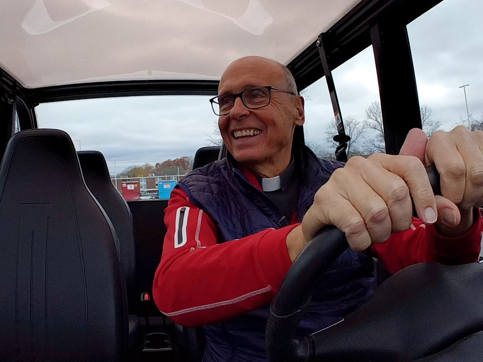 Fr. Jim in the Buggy