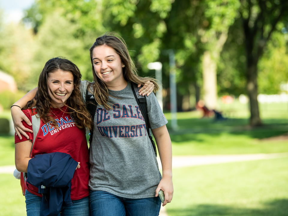 students on campus