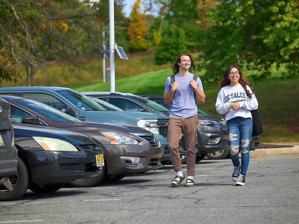 parking lot on campus