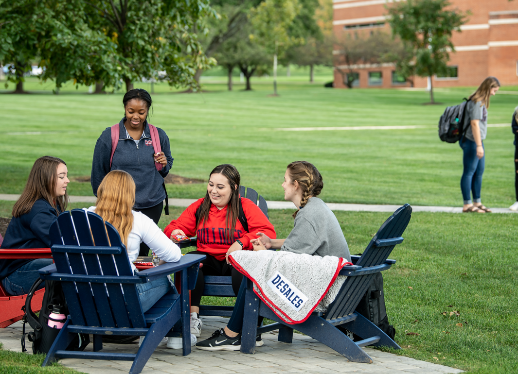 students on campus