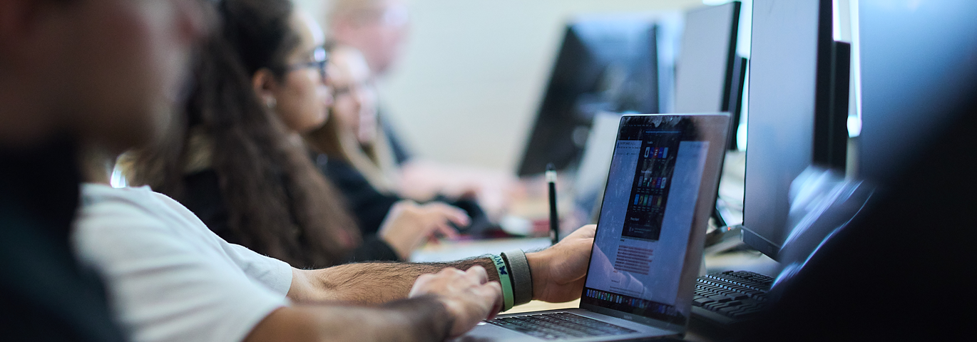 students in computer lab