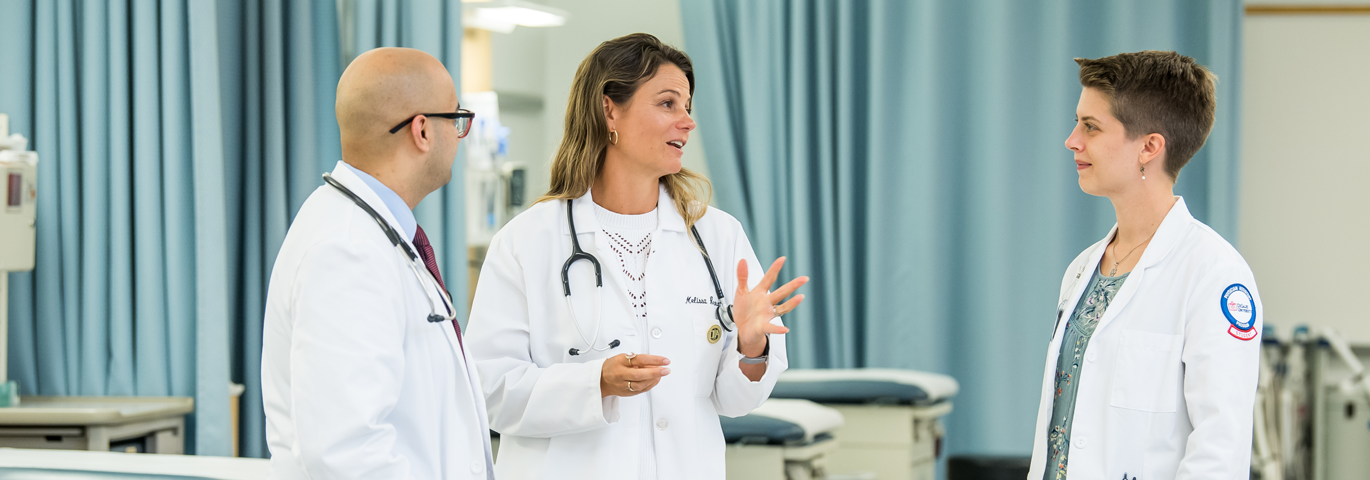 physician assistant students in lab