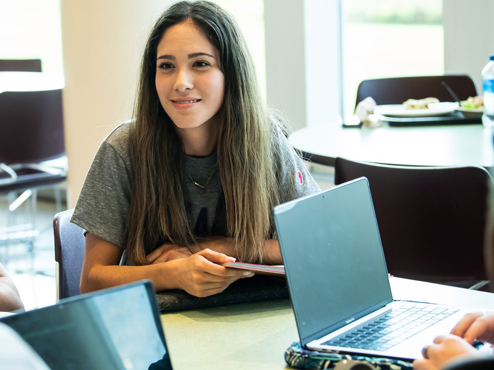 girl with a laptop