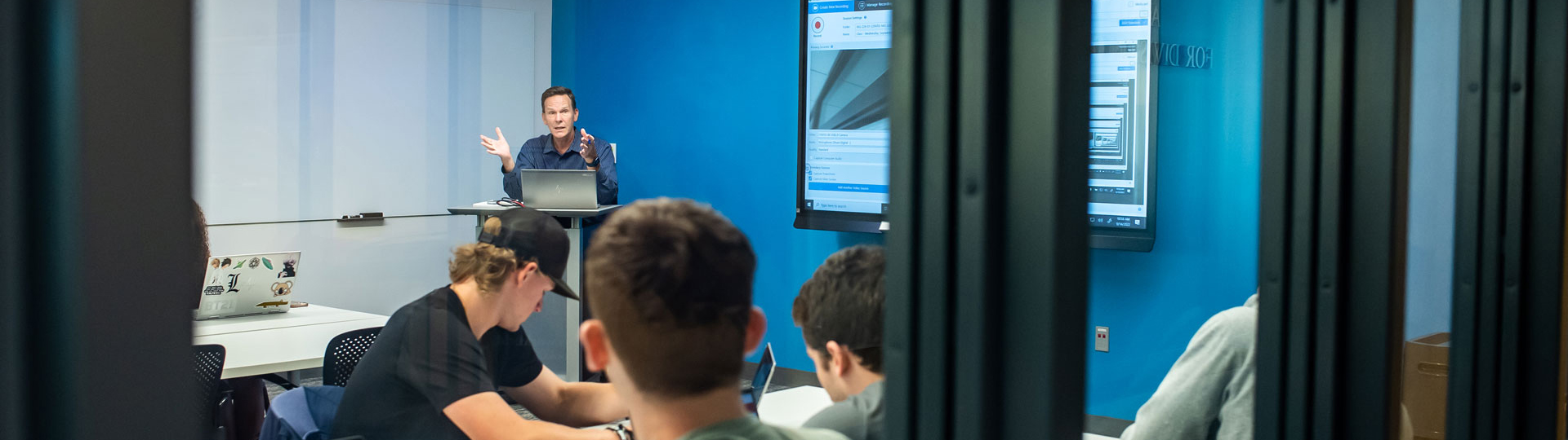 Students listening to a lecture