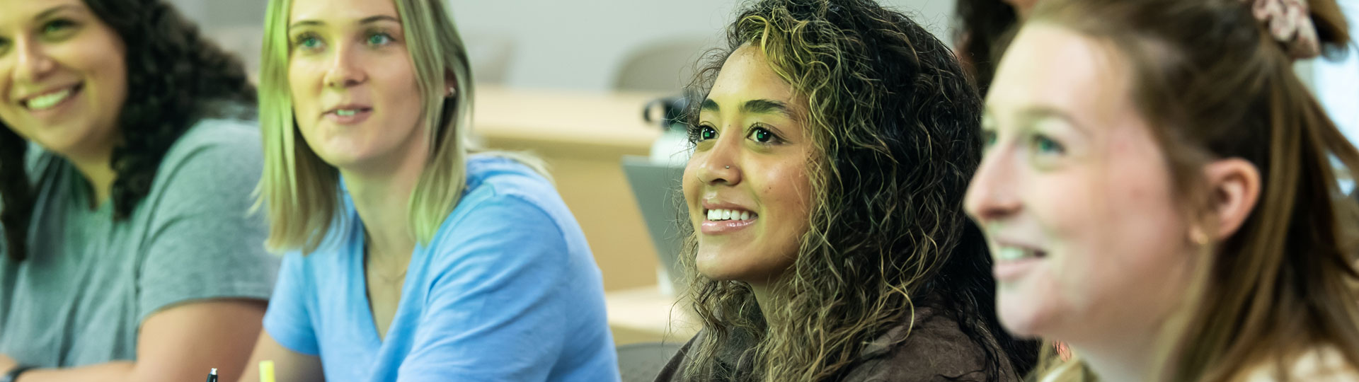 girl smiling in class