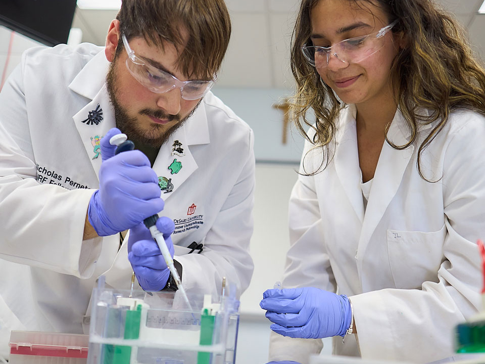 students doing biology experiments