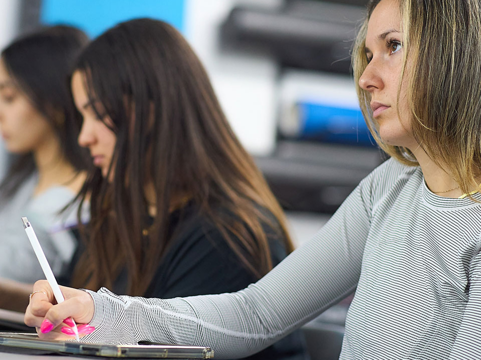 girl writing notes