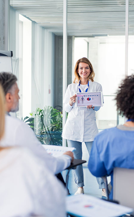 medical educator in a classroom