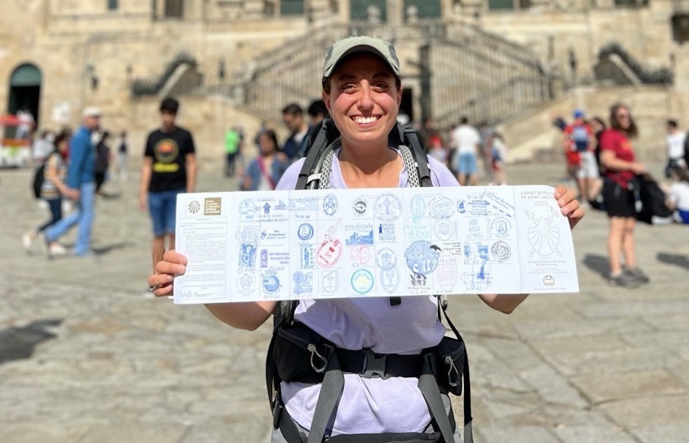 Michelle Khawam holding a map